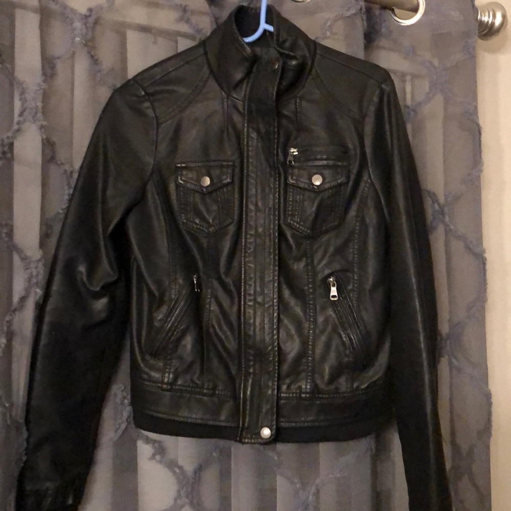 Faux leather jacket